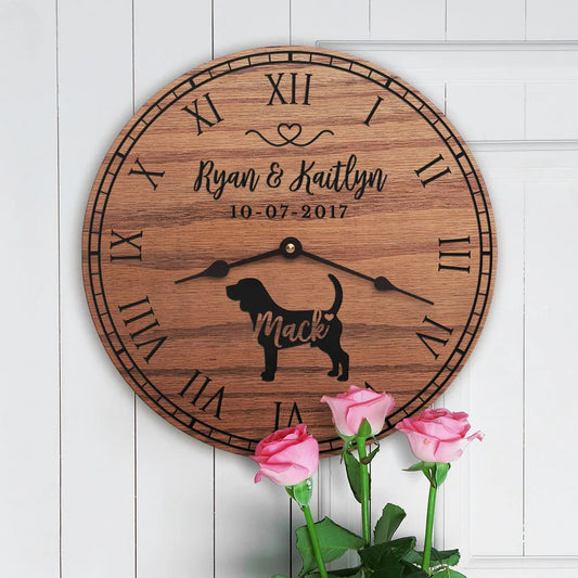 Couple with Beagle Dog Parents New Home