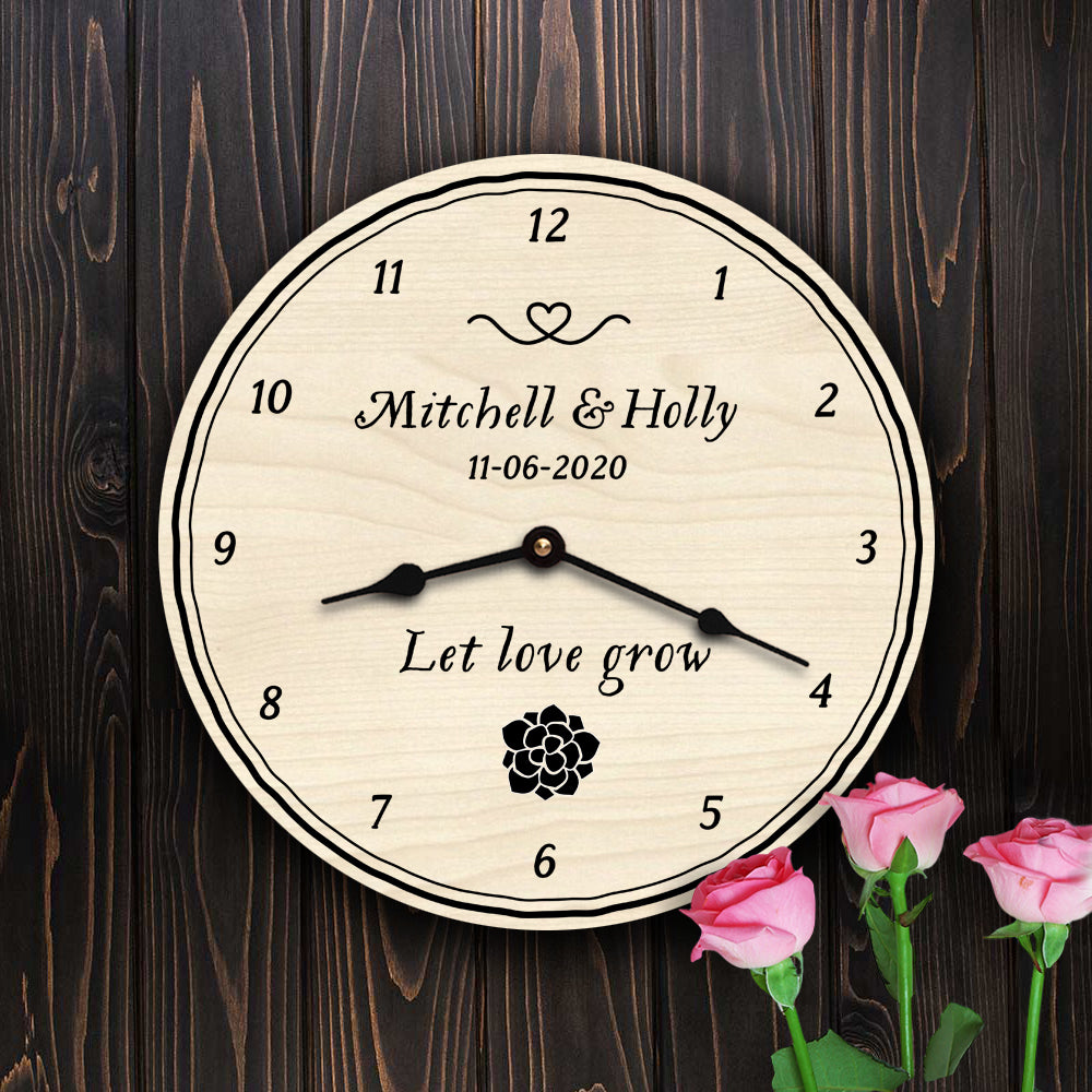 Let Love Grow Succulent Wedding Message Gift