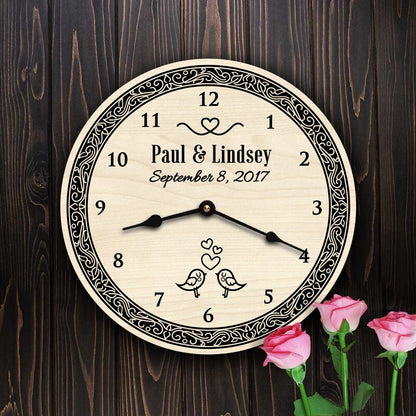 Love Birds Custom Names and Date Wedding Gift