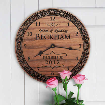 Newly Wed Couple Gifts Modern Wooden Personalized Gift