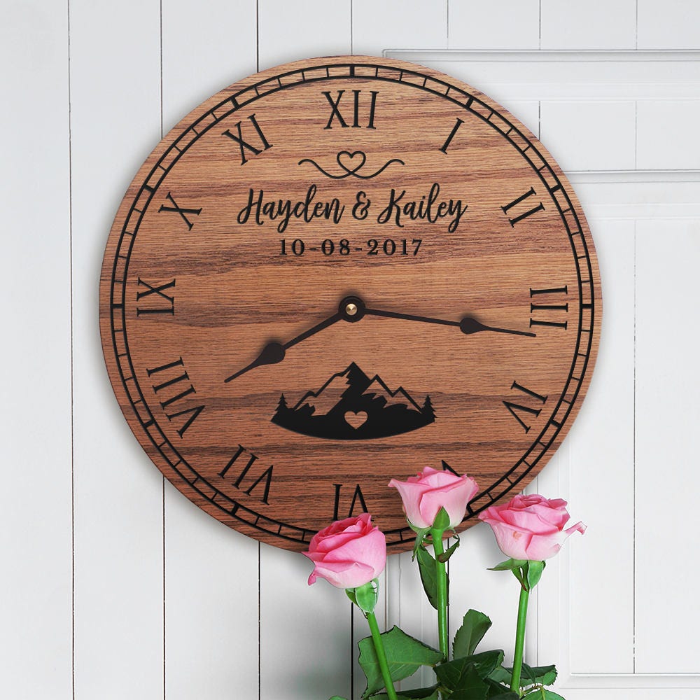 Outdoorsy Couple Wedding Gift Custom Names and Date