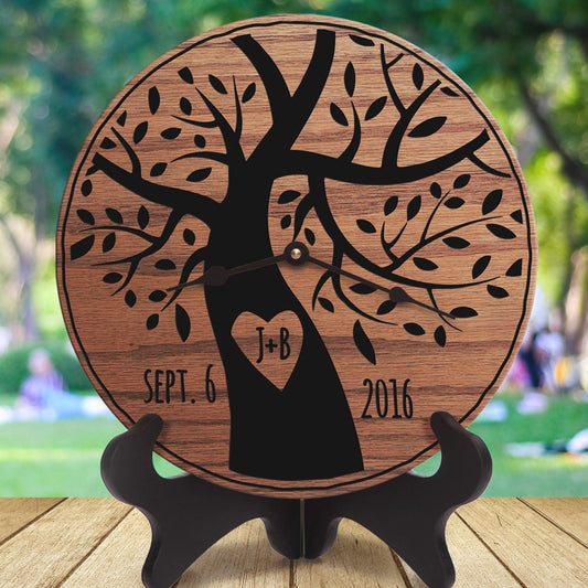 Couples Carved Initials in Heart Housewarming Decor