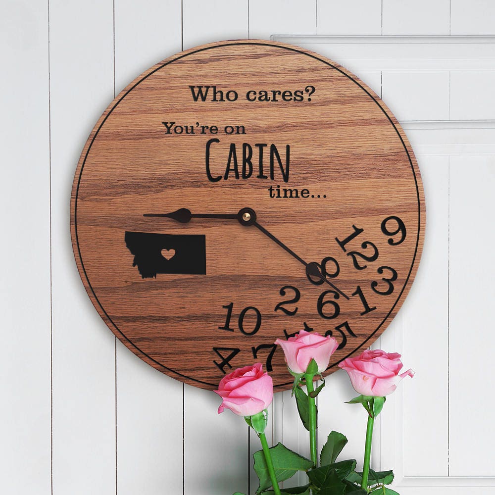 Montana Cabin Decor New Home State Map Gift
