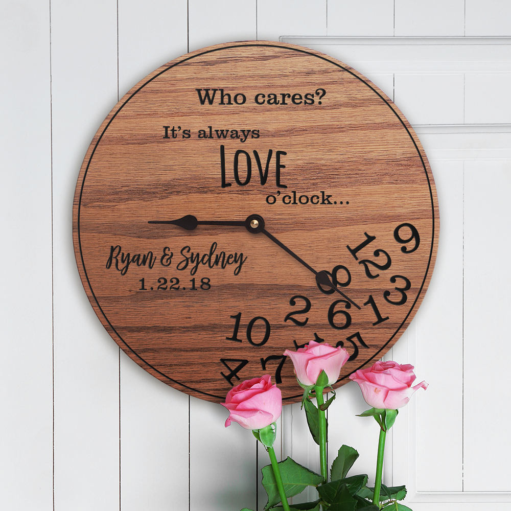 Funny Wedding Gift It's Always Love O' Clock
