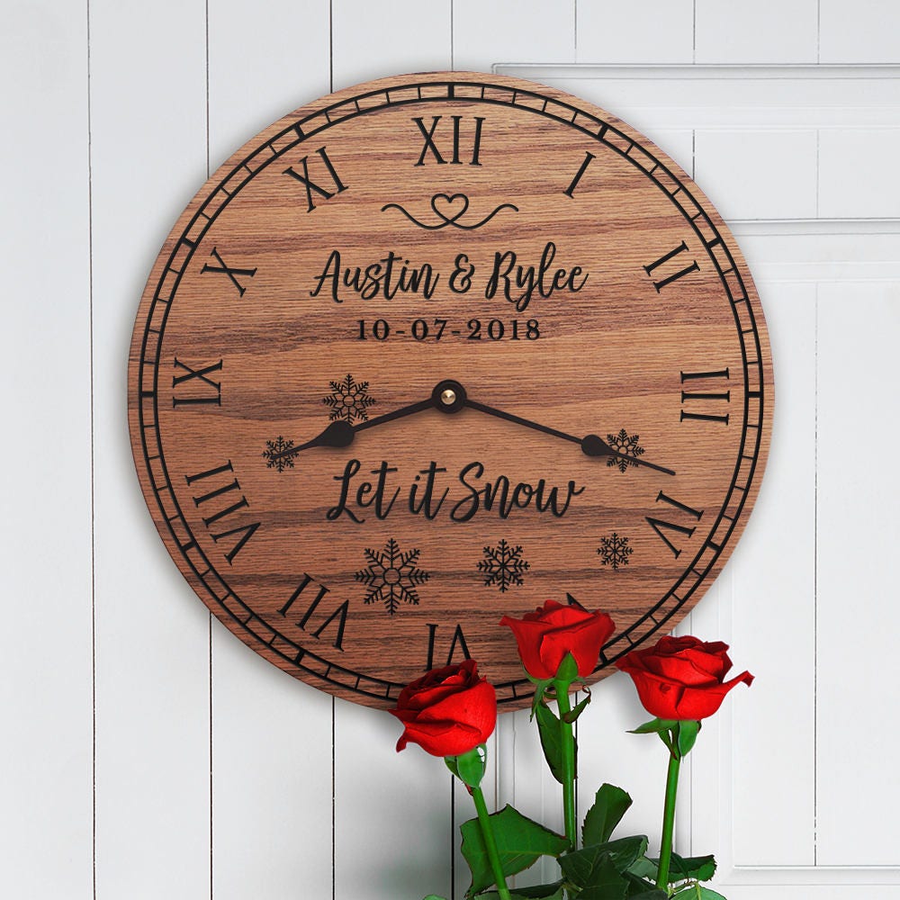 Let it Snow Personalized Christmas Decor Couples Gift