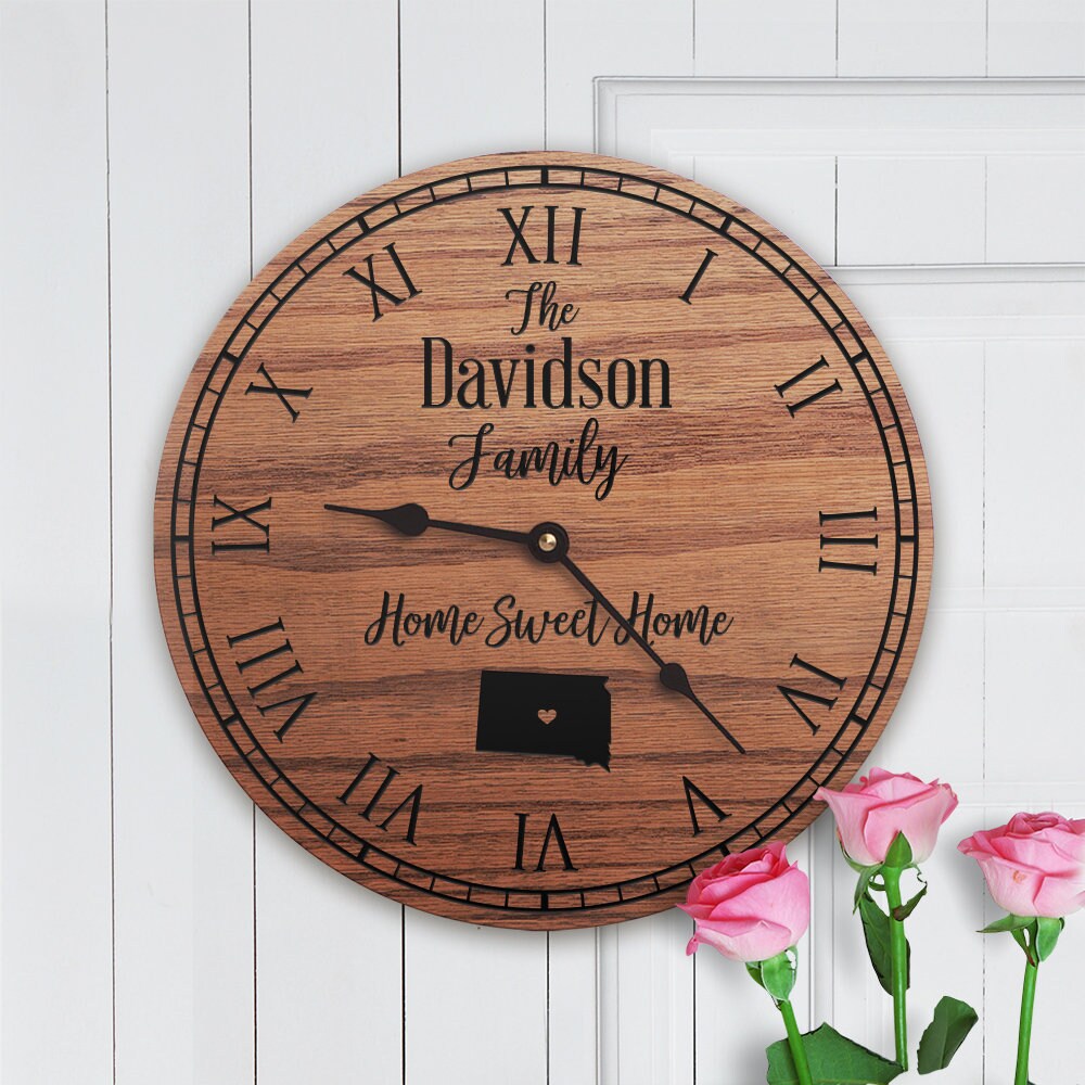 Family Name Home Sweet Home State Map Gift