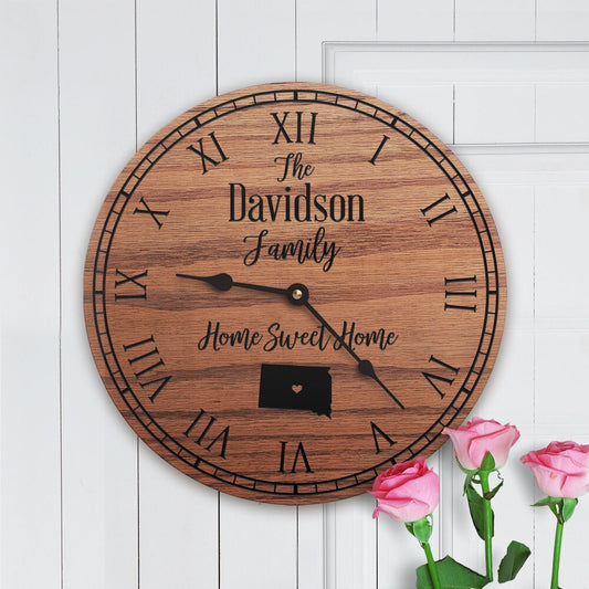 Family Name Home Sweet Home State Map Gift