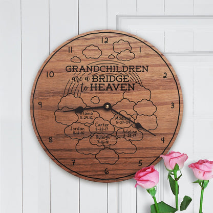 Grandchildren Are A Bridge To Heaven Grandkids Names