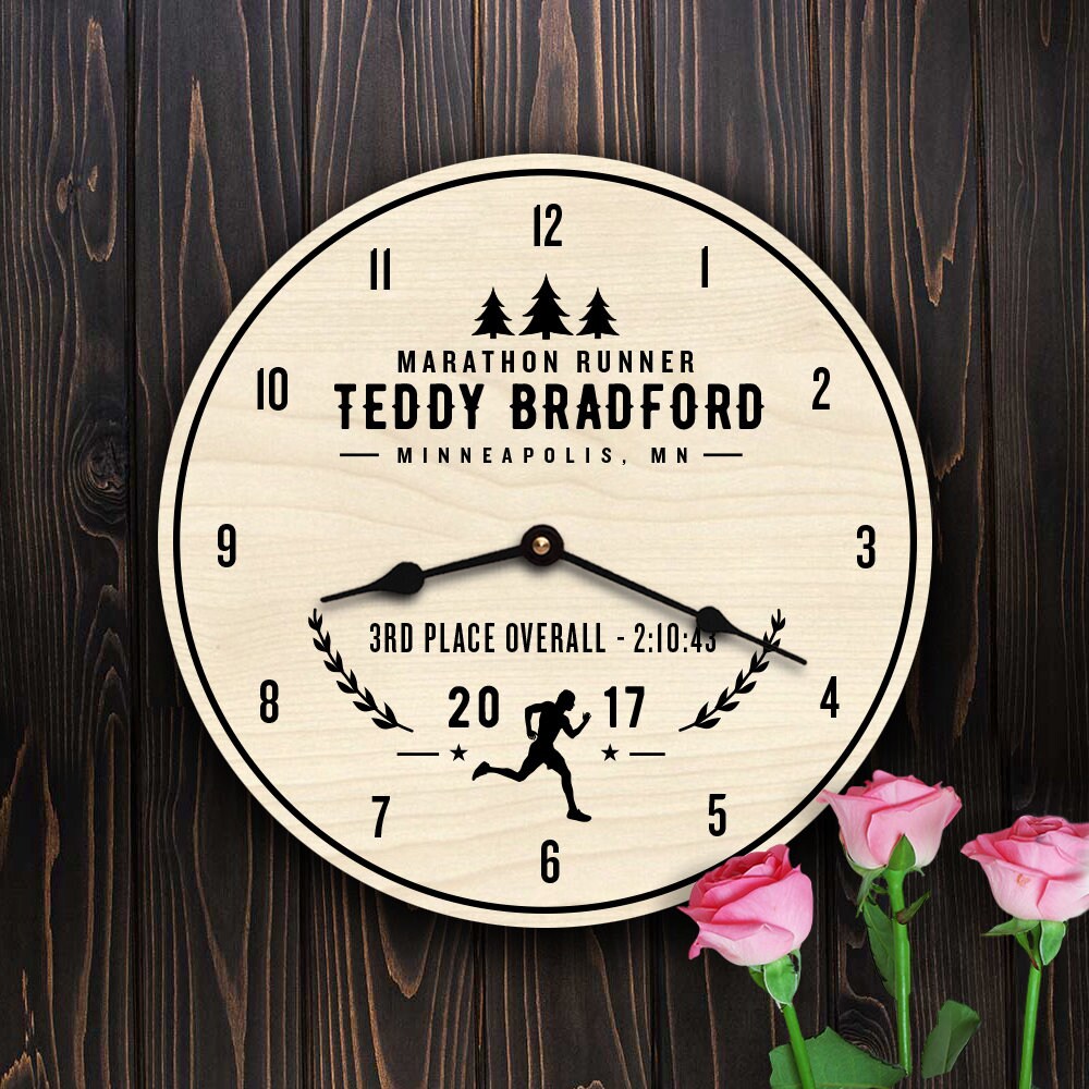 Man Marathon Runner Custom Names CrossFit Gift
