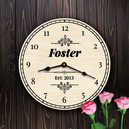 Family Clock for Aunts and Uncles Gift