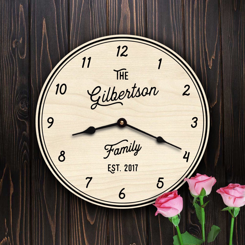 Family Last Name in Wood Vintage Personalized