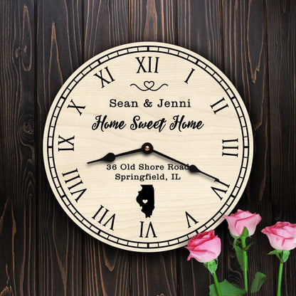 Illinois Housewarming State Map New Home Custom Gift