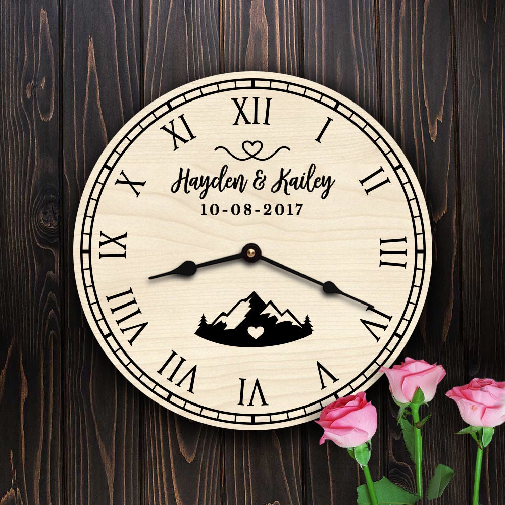 Outdoorsy Couple Wedding Gift Custom Names and Date