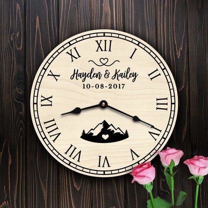 Outdoorsy Couple Wedding Gift Custom Names and Date
