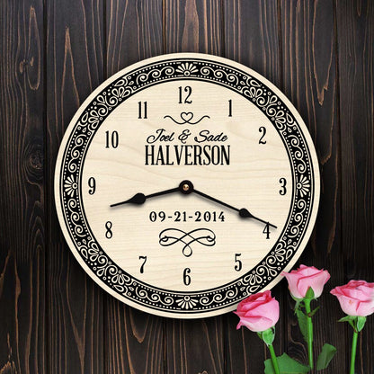 Personalized Wedding Gift with Names Engraved Into Wood