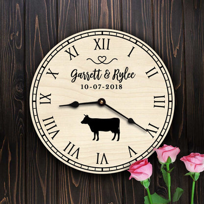 Personalized Cow Decor Gift Couple with Cows Farm Ranch