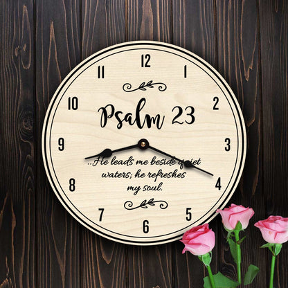 Psalm 23 Wooden Scripture Decor Encouraging Verse