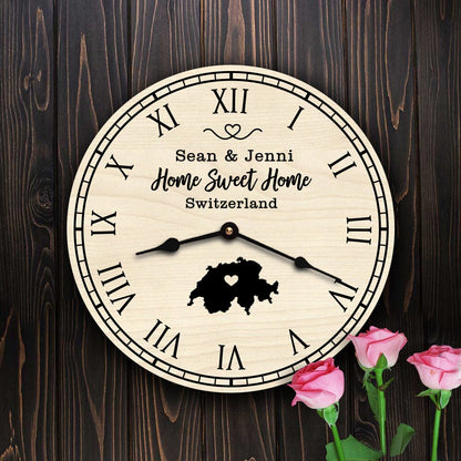 Switzerland Housewarming Gift Custom Swiss Map