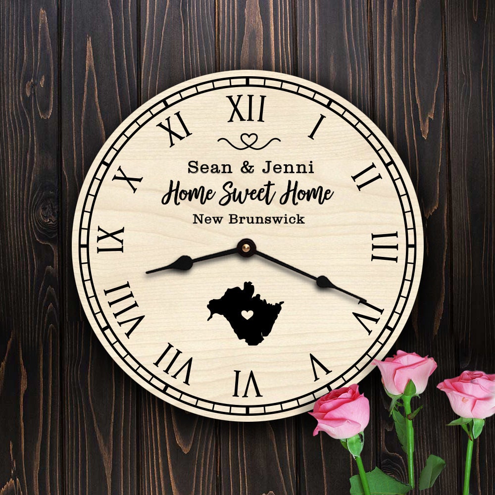 New Brunswick Housewarming Decor Canadian Province Map