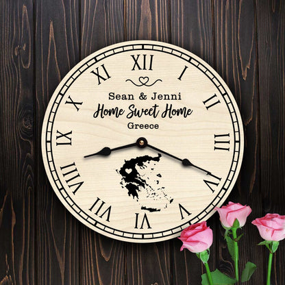 Greece Housewarming Gift Map Decor for New Home